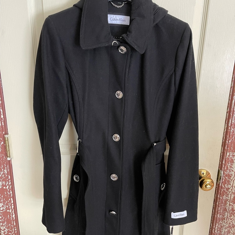 Calvin Klein Women's Black Trench Coat